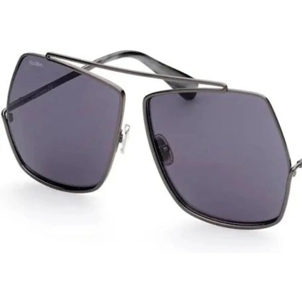 Max Mara Elsa MM0006 32N Sunglasses Dark Ruthenium Grey‎ Geometric Oversized
